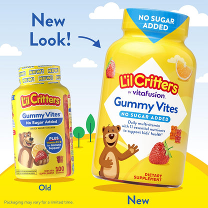 L'il Critters Kids Multivitamin Gummies – No Added Sugar, 100 Gummies