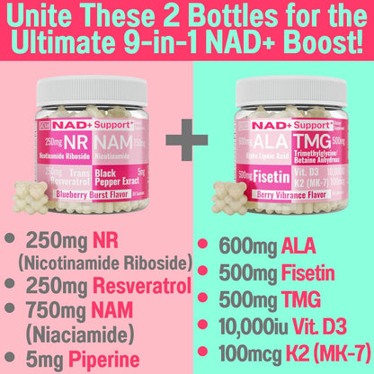 SHIZAM TMG Betaine Alpha Lipoic Acid ALA D3 Fisetin Gummies