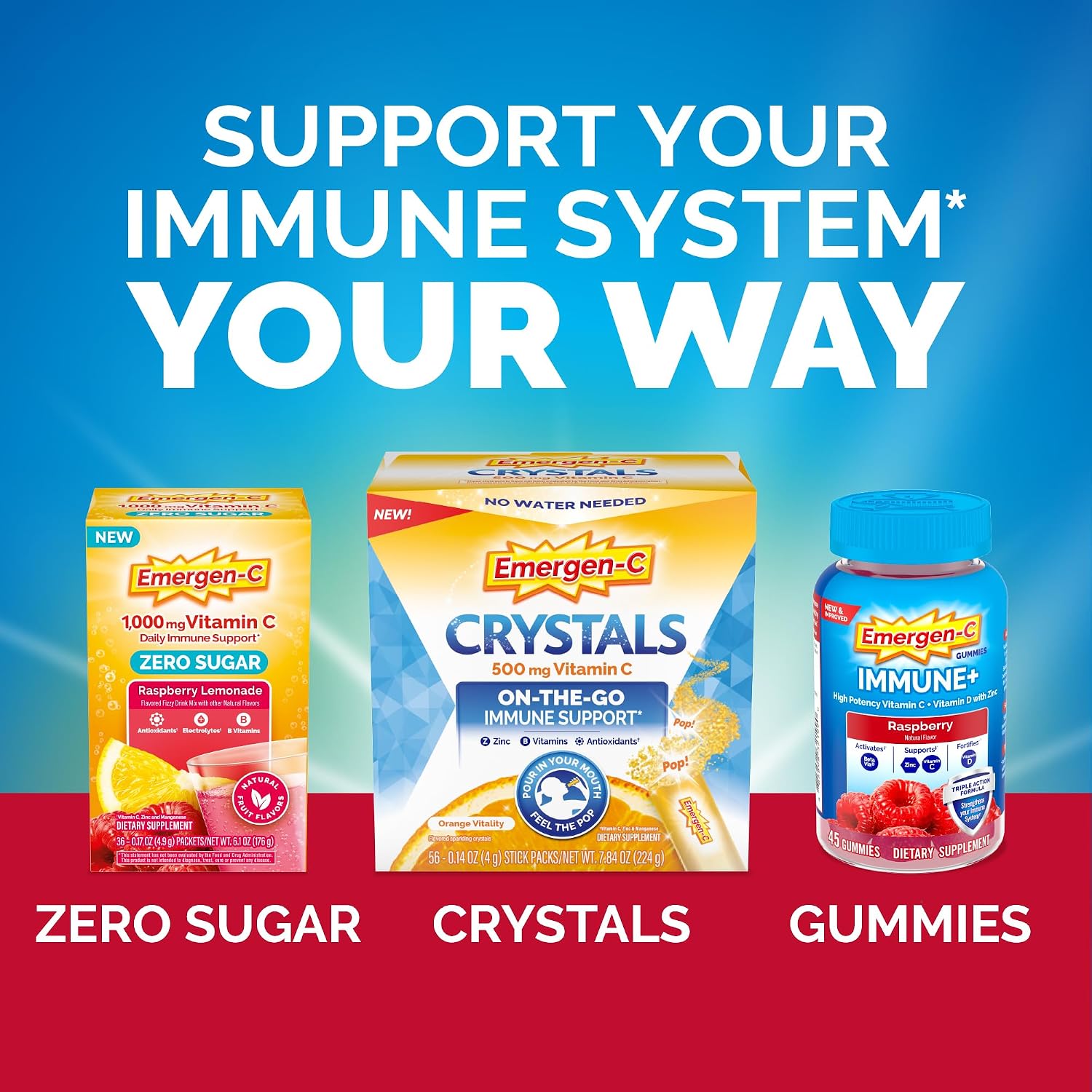 Emergen-C Immune+ Chewables 1000mg Vitamin C with Vitamin D - Orange Blast - 42 Count - görsel 5