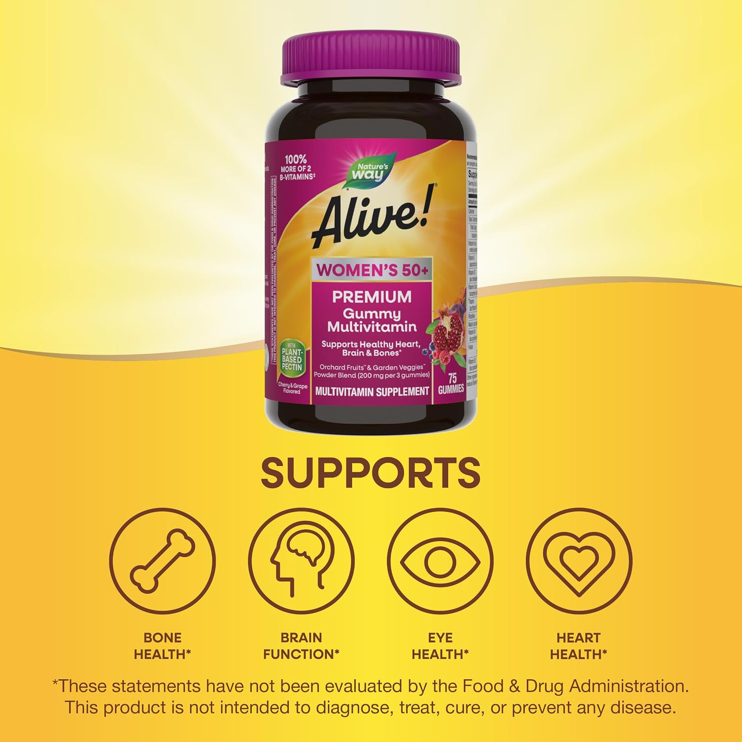 Nature's Way Alive! Women's 50+ Premium Gummy Multivitamin Supplement - görsel 4
