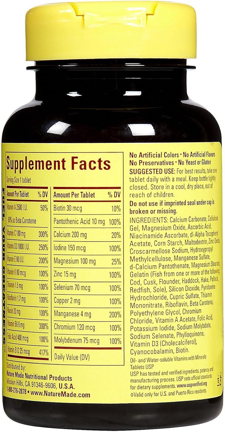Nature Made Women's Multivitamin 50+ Tablets, 90 Count - görsel 2