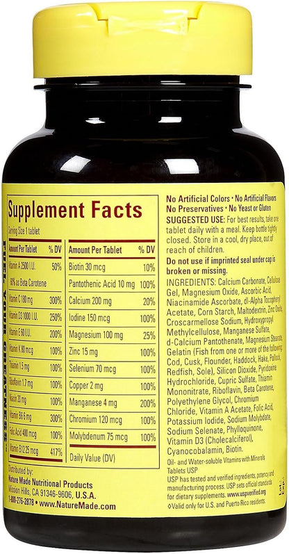 Nature Made Women's Multivitamin 50+ Tablets, 90 Count