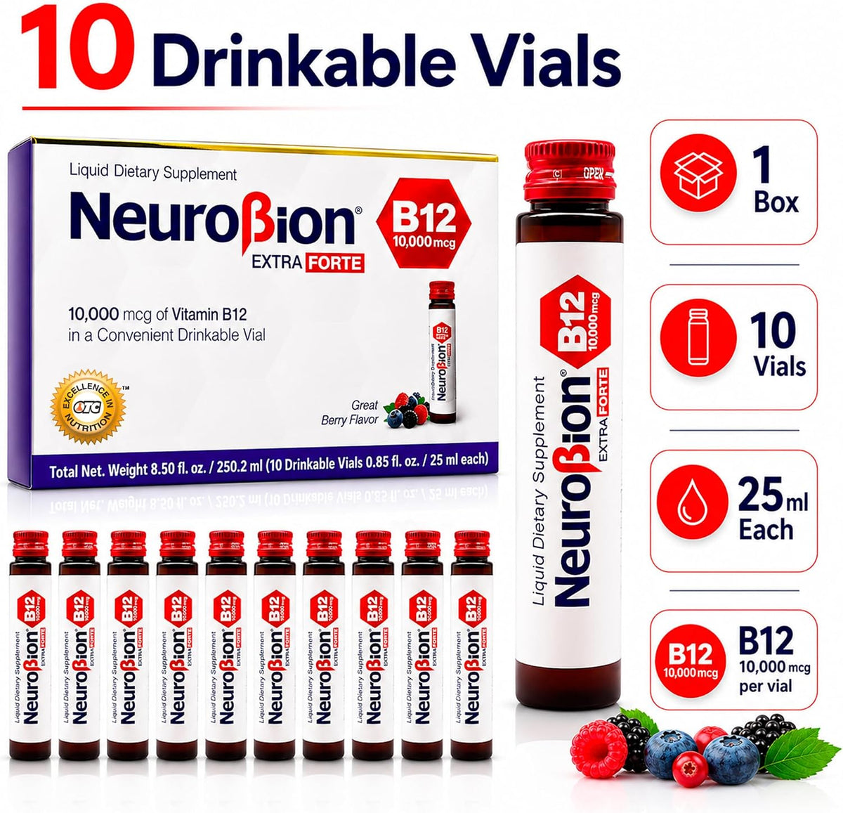 Neurobion Extra Forte B12 10,000 mcg Liquid Food Supplement - görsel 4