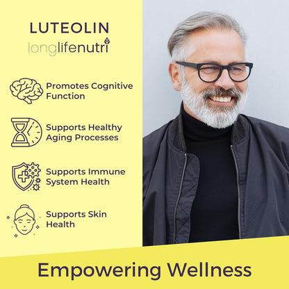 Luteolin Food Supplement 100mg – 180 Vegetarian Capsules, 3-Month Supply