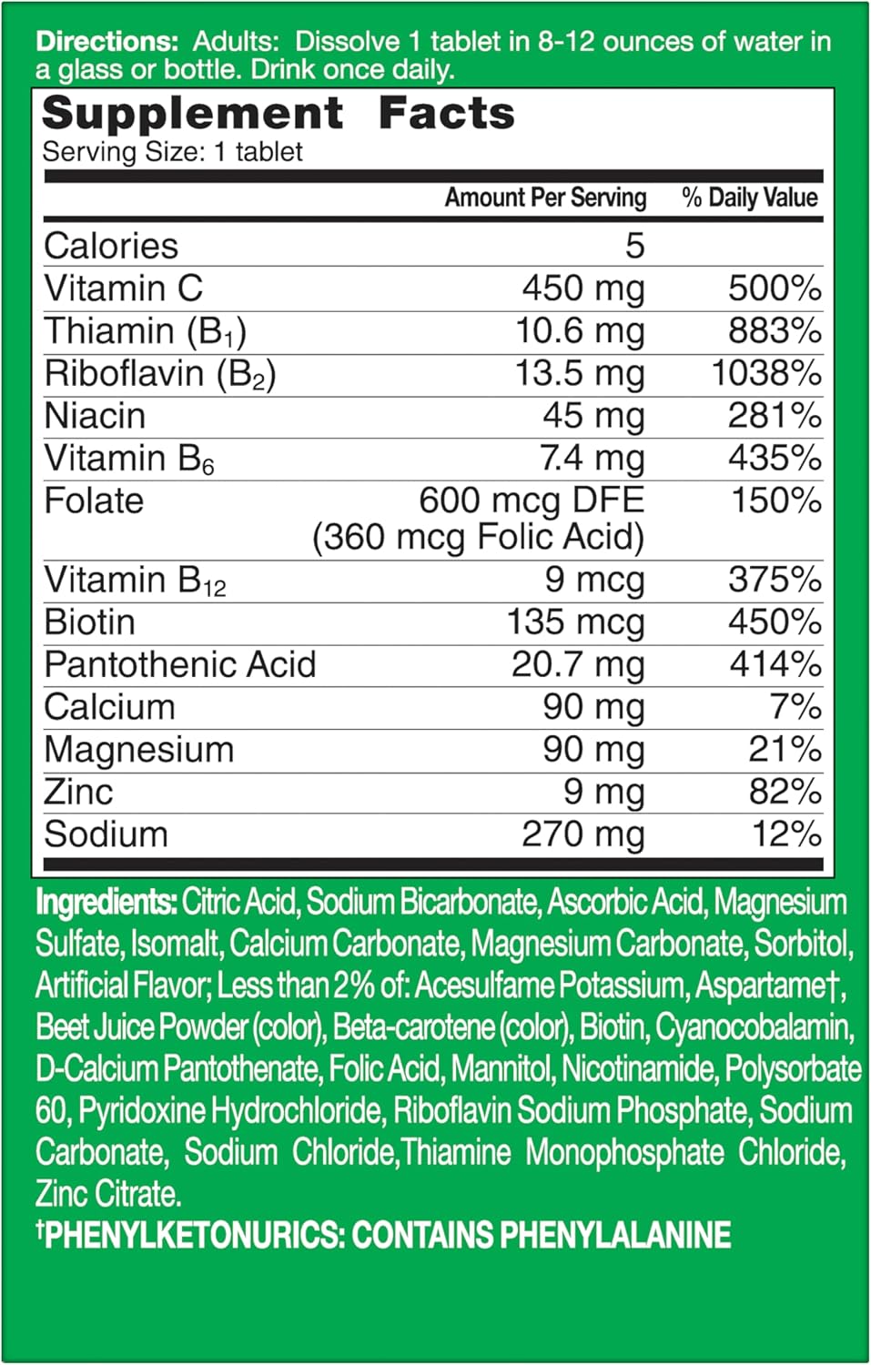 Berocca Orange Effervescent Tablets, Caffeine Free, 20 Tablets - görsel 9