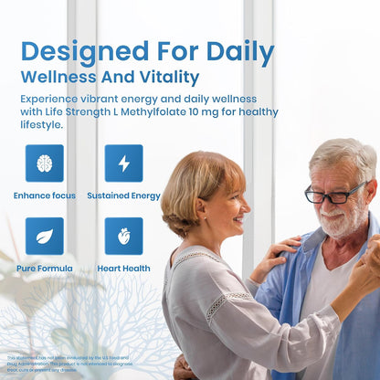 L-Methylfolate 10 mg - 90 Capsules | Active Folate Supplement
