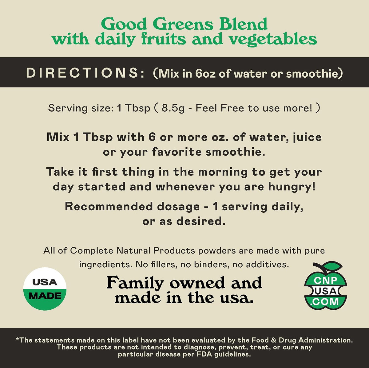 Good Greens Superfood Powder - The Healthy Greens Blend - 9oz (255g) 30 Servings - görsel 7