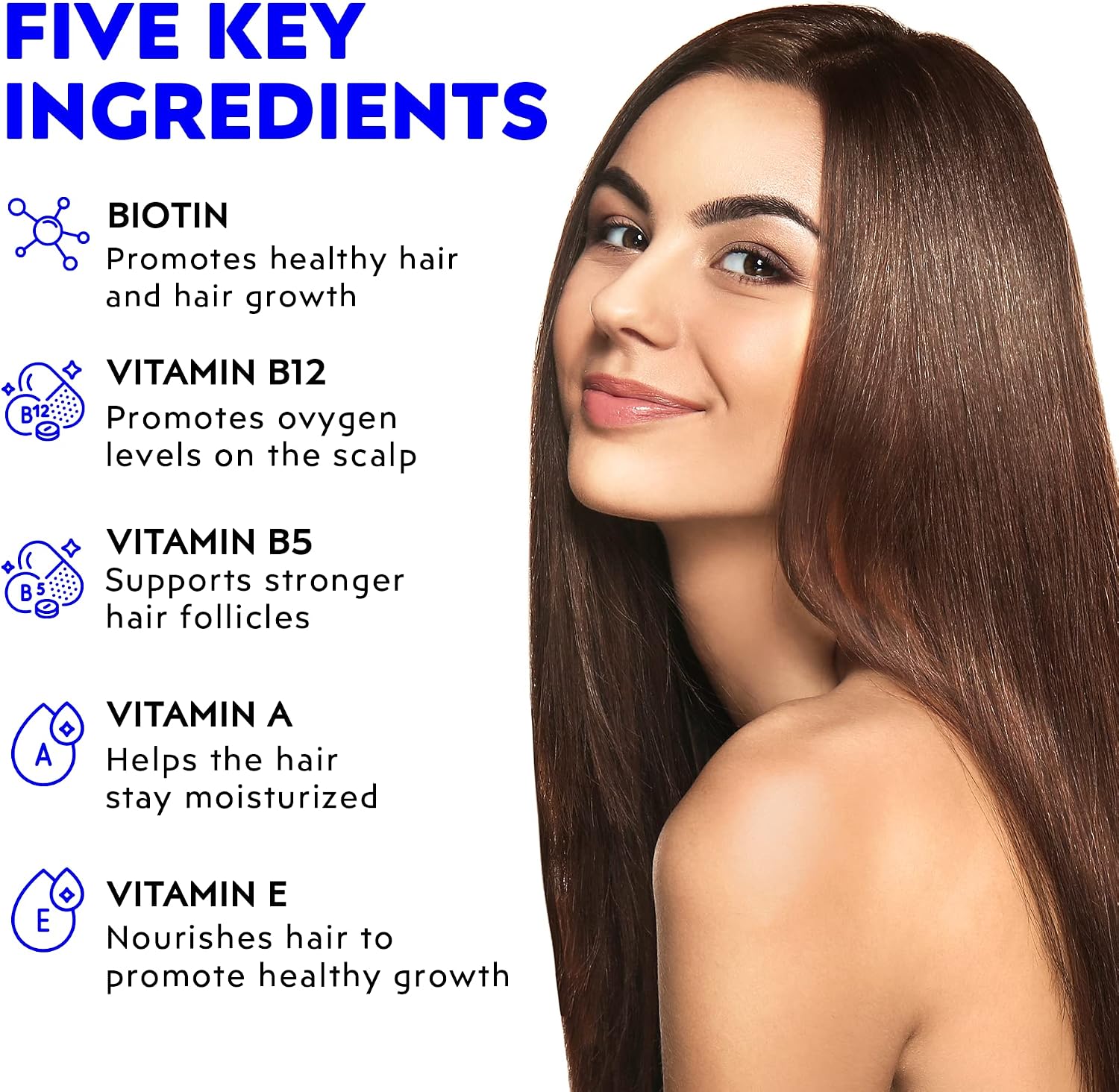 Elon Biotin Gummies for Hair Growth – 5000mcg, Cherry Flavoured, 60 Gummies - görsel 4