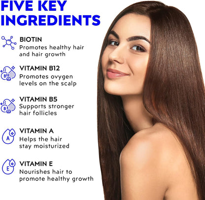 Elon Biotin Gummies for Hair Growth – 5000mcg, Cherry Flavoured, 60 Gummies