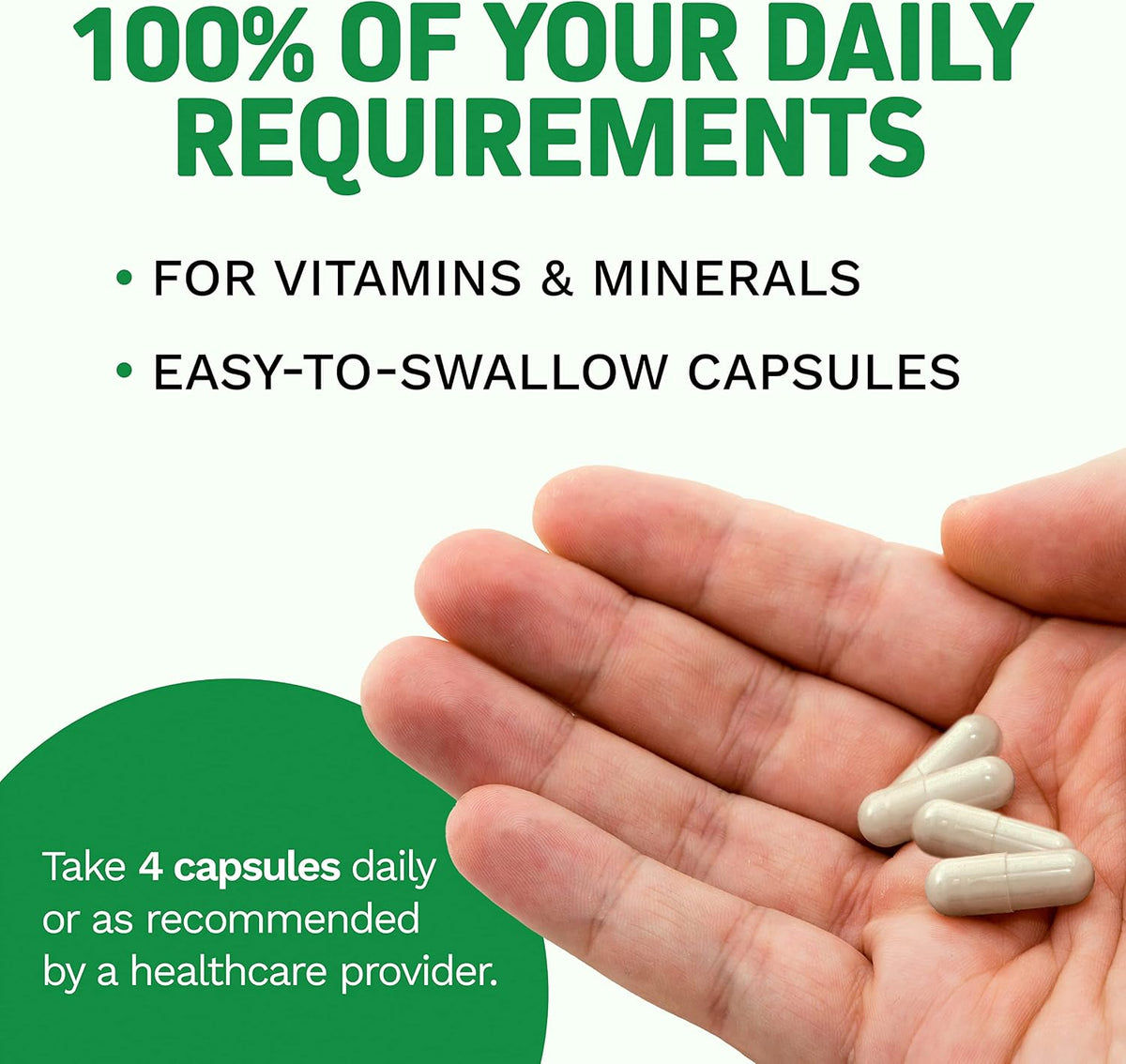 Herbtonics Whole Food Multivitamin for Men and Women – Vegan Multivitamin with Real Fruits & Veggies, Probiotics, CoQ10, Turmeric & More – 120 Capsules - görsel 7