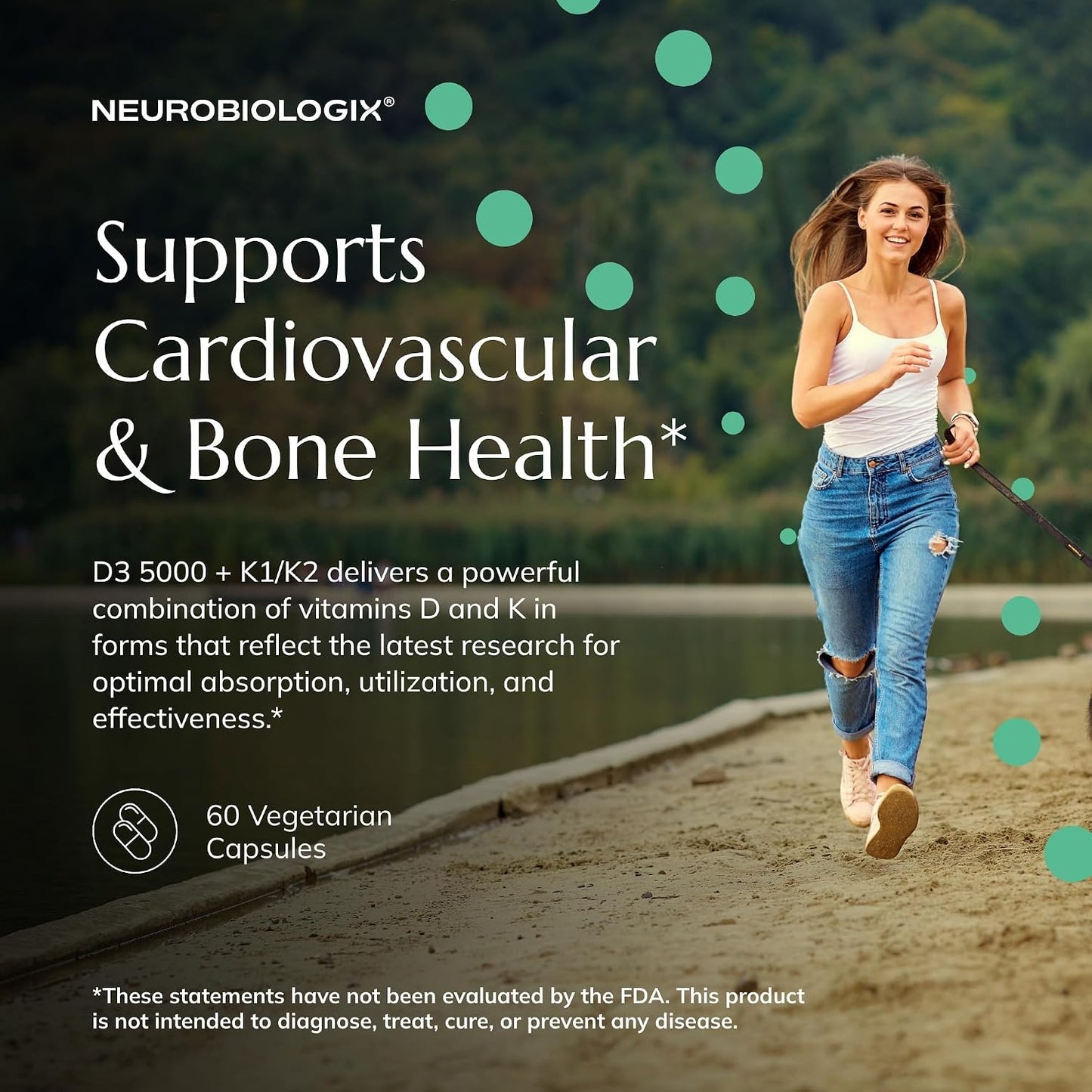 Neurobiologix Vitamin D3 + K2 Cofactor Complex, 10,000 IU with MK-7, Zinc & Boron, 60 Capsules - görsel 2