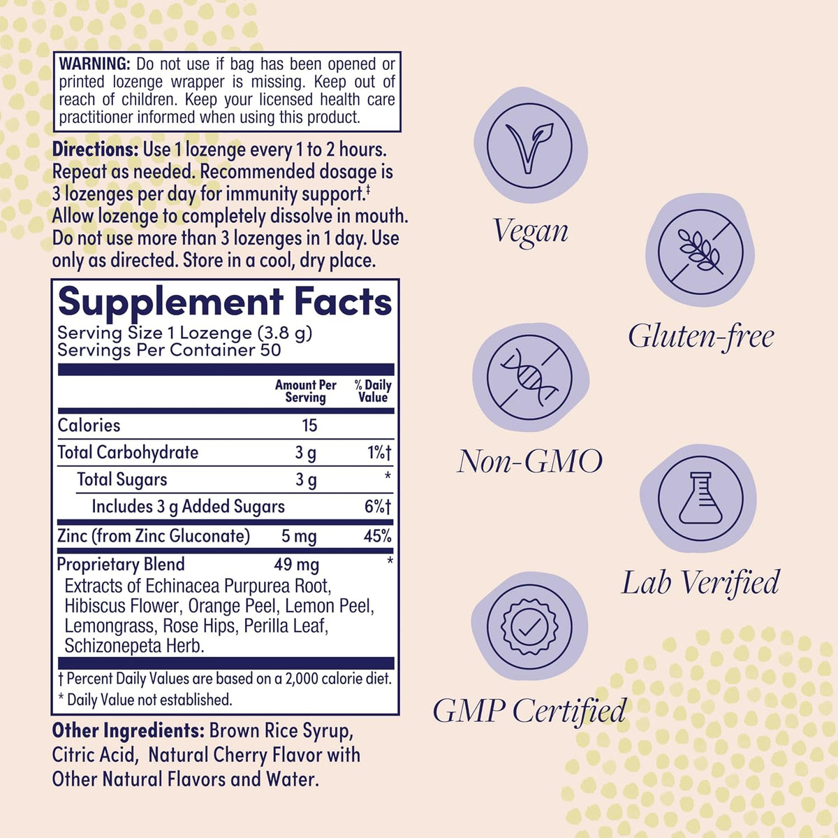 ZAND Immunity Cherry Echinacea Zinc Throat Lozenges 2 Pack - görsel 2