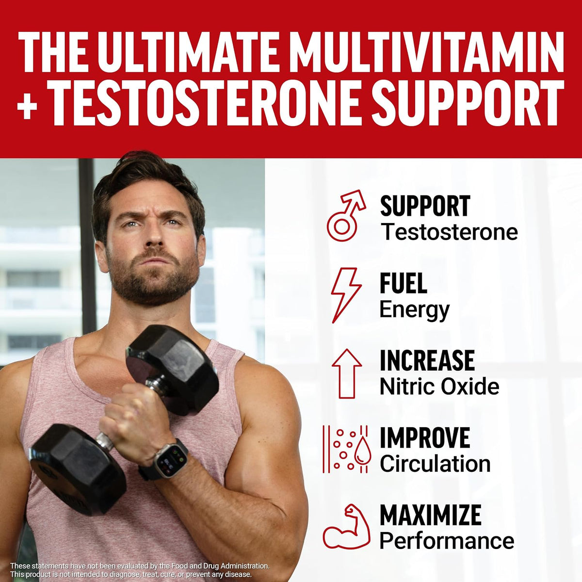Force Factor Test X180 Multivitamin - Testosterone Support for Men, 120 Tablets - görsel 2