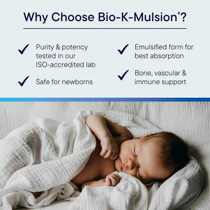 BIOTICS RESEARCH Bio K Mulsion Liquid Vitamin K1 Drops - 500 mcg