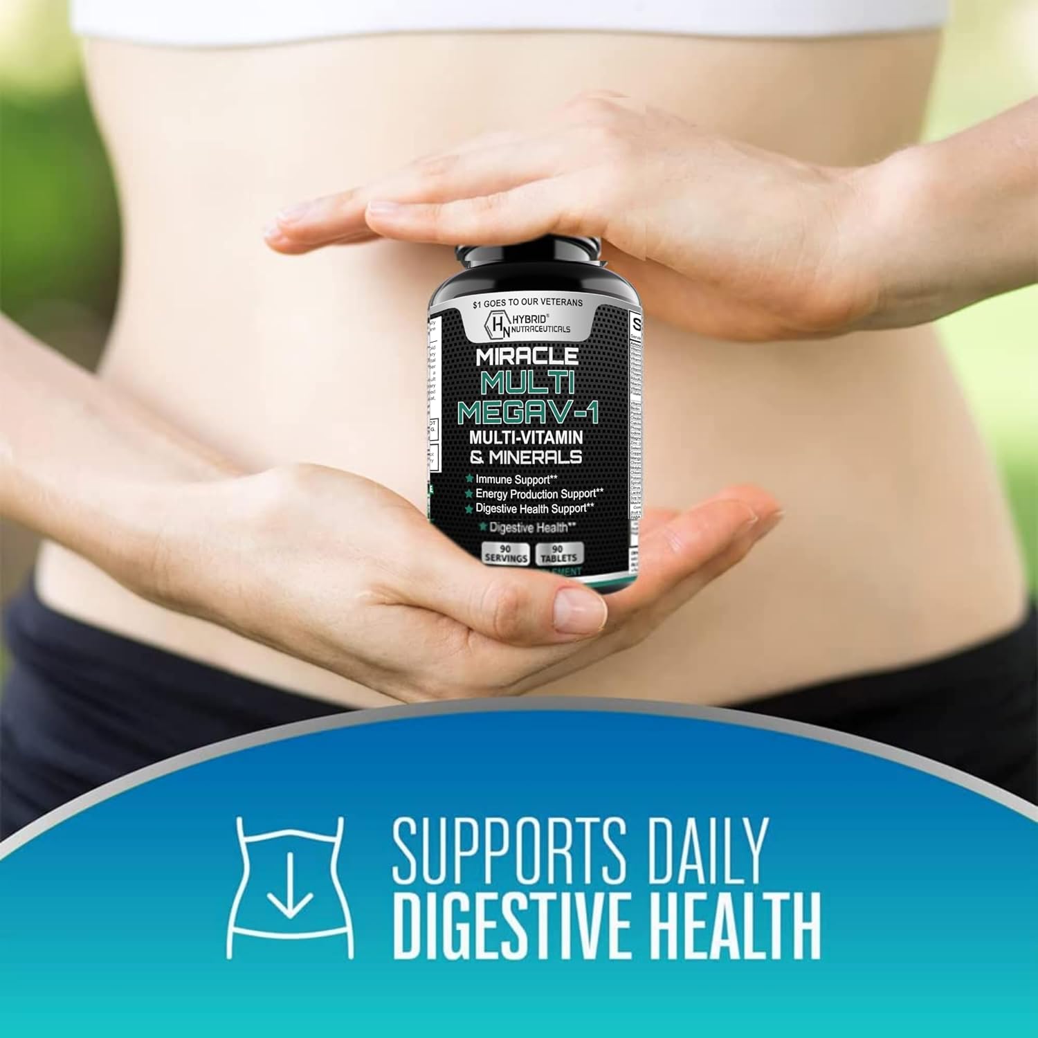 MEGAV-1 Multivitamin, Superfood & Minerals – Daily Multivitamin with Probiotics, Digestive Enzymes, and Mushroom Complex - görsel 6