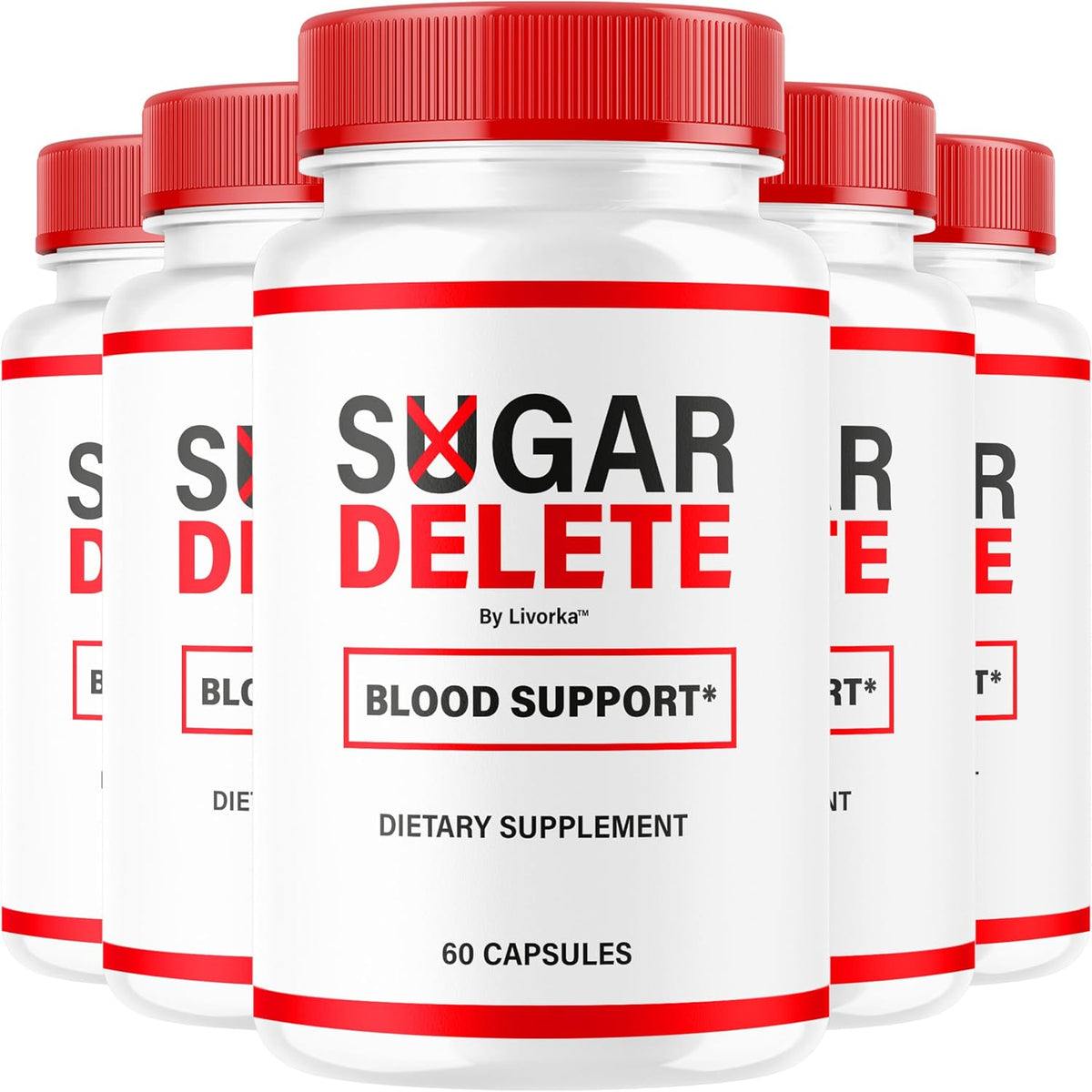 Sugar Delete Capsules – Premium All Natural Blood Sugar Support Food Supplement, 300 Capsules (5 Month Supply) - görsel 1