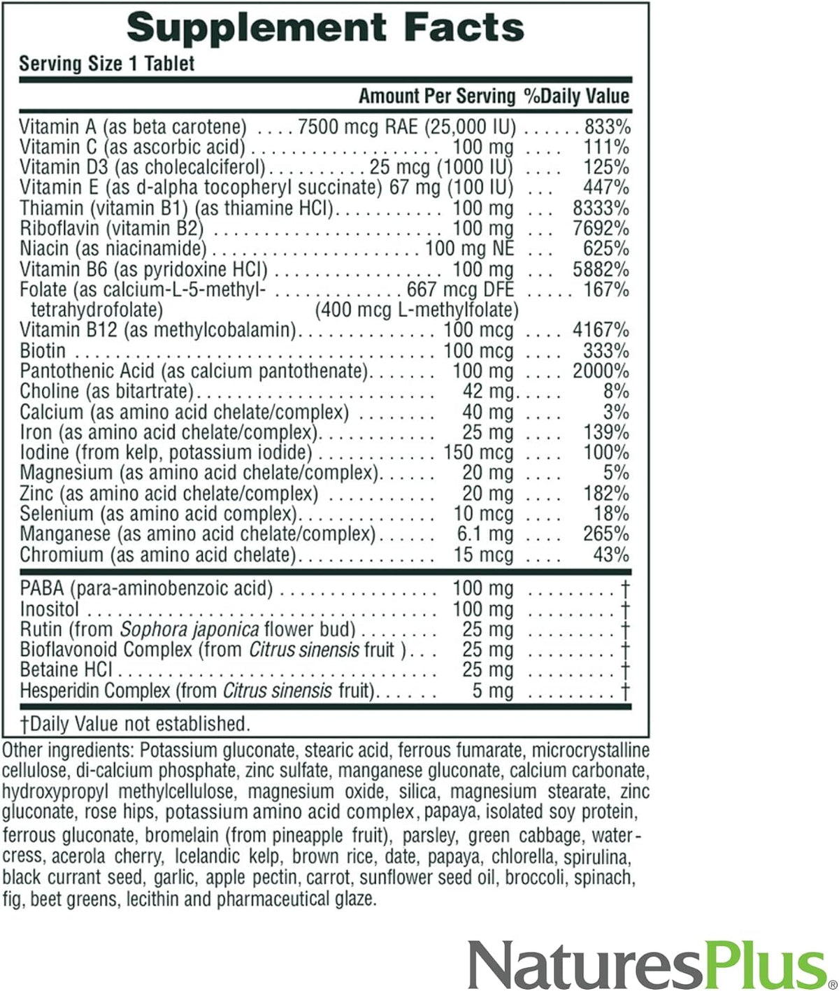 NaturesPlus Ultra II Daily - 90 Tablets - Multivitamin with Whole Foods - Slow Release - görsel 5