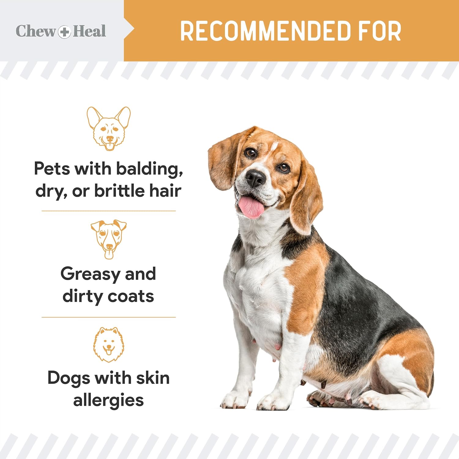 Chew + Heal Labs Wild Caught Omega-3 Fish Oil for Dogs – 300mg Mini Soft gel capsules, 360 Count - görsel 4