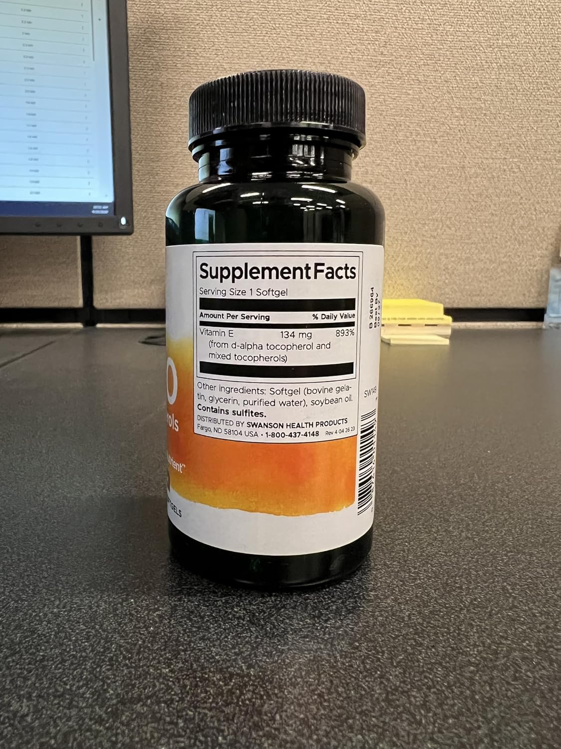 Swanson Vitamin E Mixed Tocopherols 200 IU (134 mg) 250 Softgels (2 Pack) - görsel 3