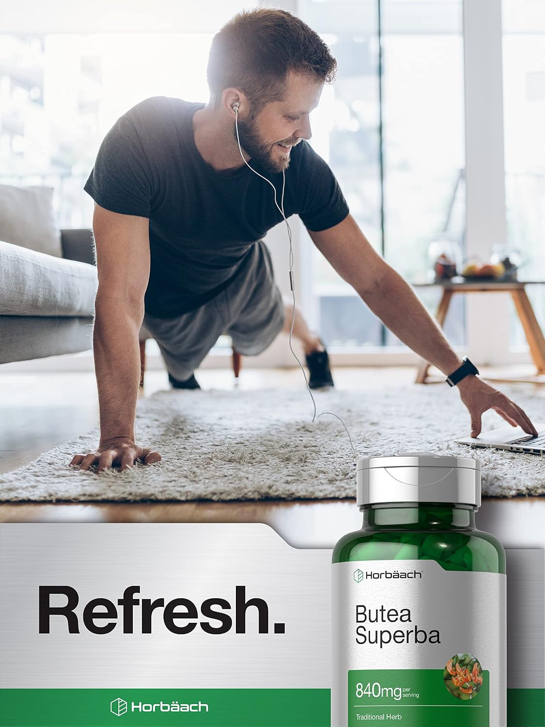 Horbäach Butea Superba Root Food Supplement - 840mg, 90 Capsules - görsel 6
