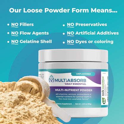 MultiAbsorb Daily Essential Multi-Nutrient Powder, Unflavoured, 30 Servings