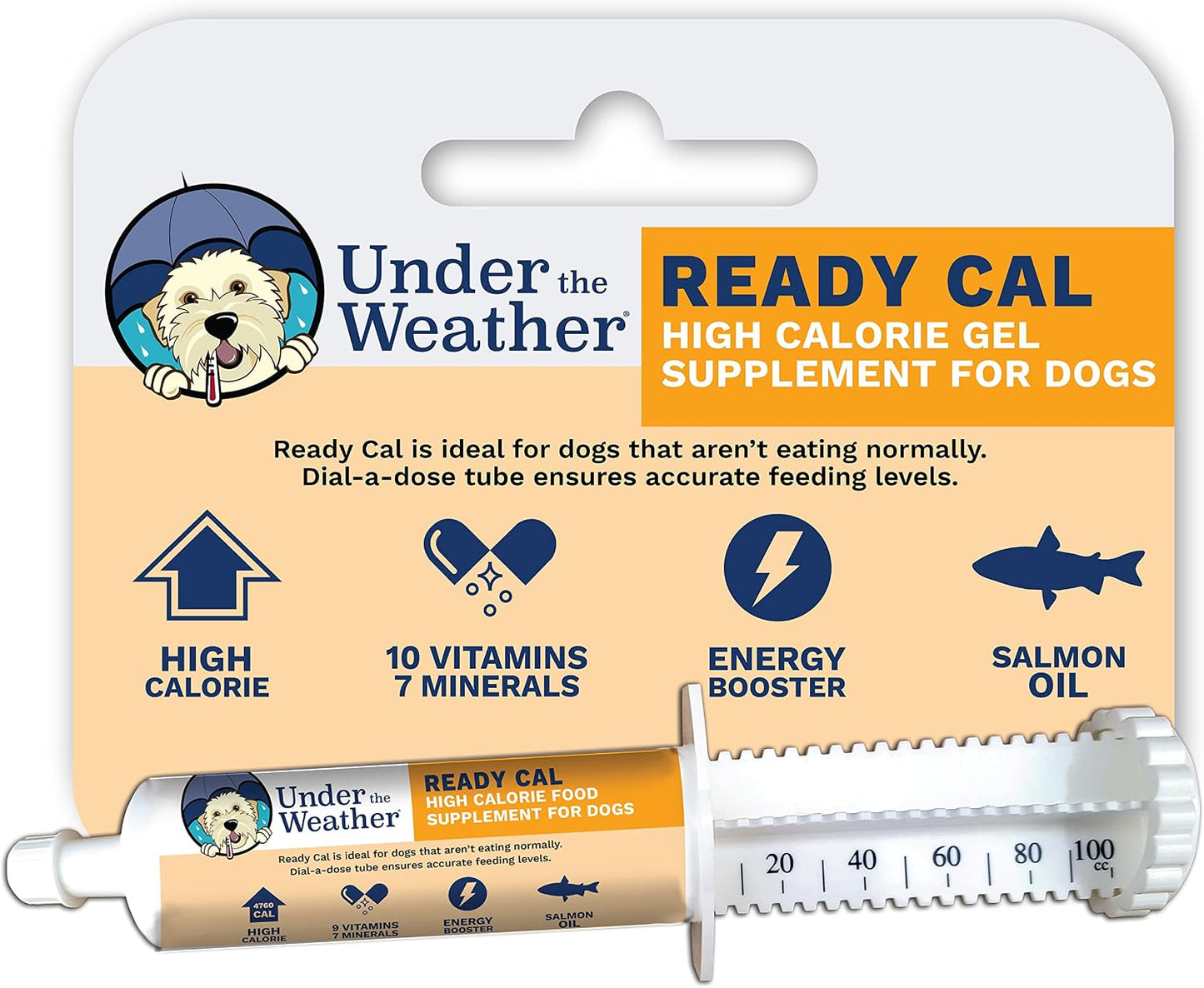 Under the Weather Pet Ready Cal for Dogs High Calorie Supplement, 100cc - görsel 1