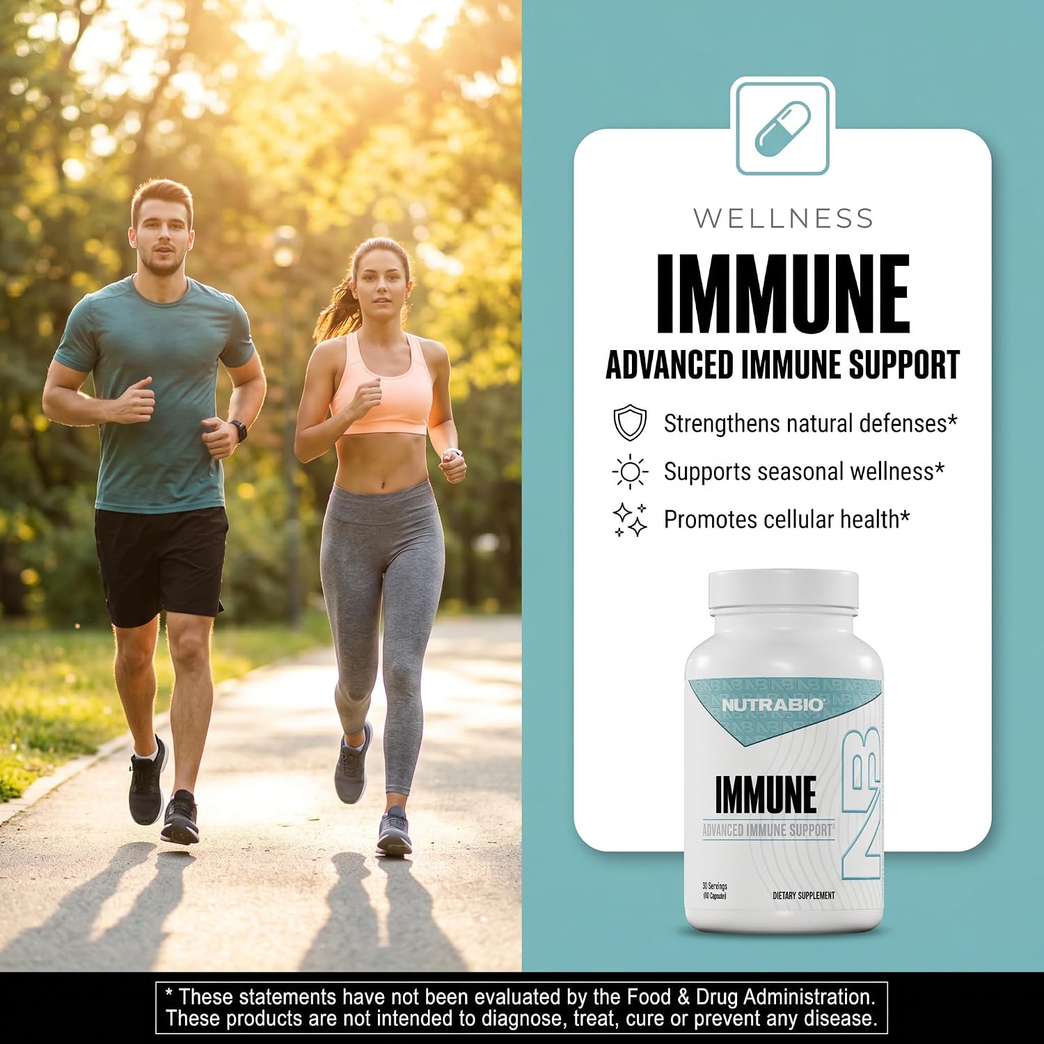 NutraBio Immune Support Supplement with EpiCor, 90 Vegetable Capsules - görsel 4