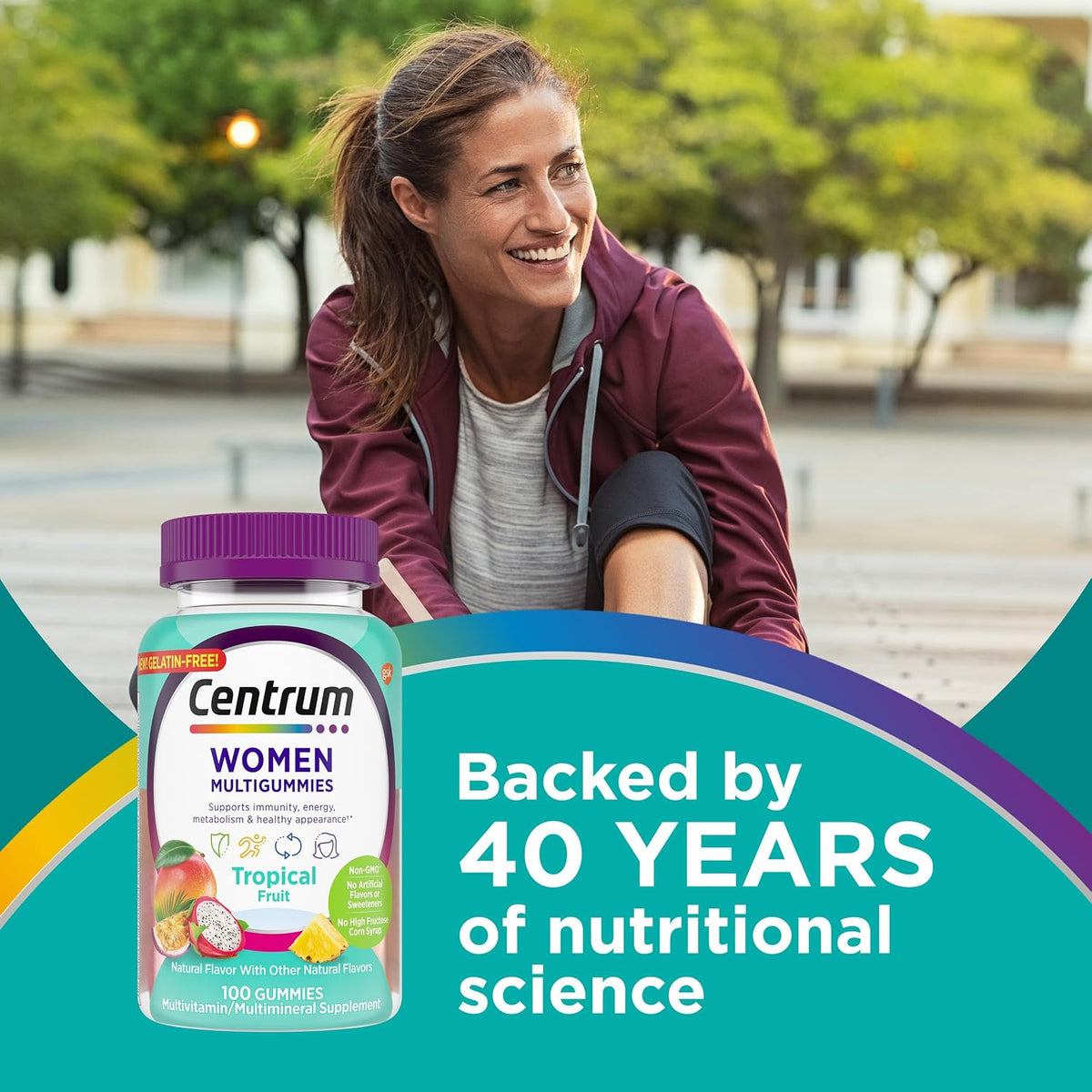 Centrum Women’s Multivitamin Gummies, Immune, Energy, Healthy Appearance Support, 100 Count, 50 Day Supply - görsel 8