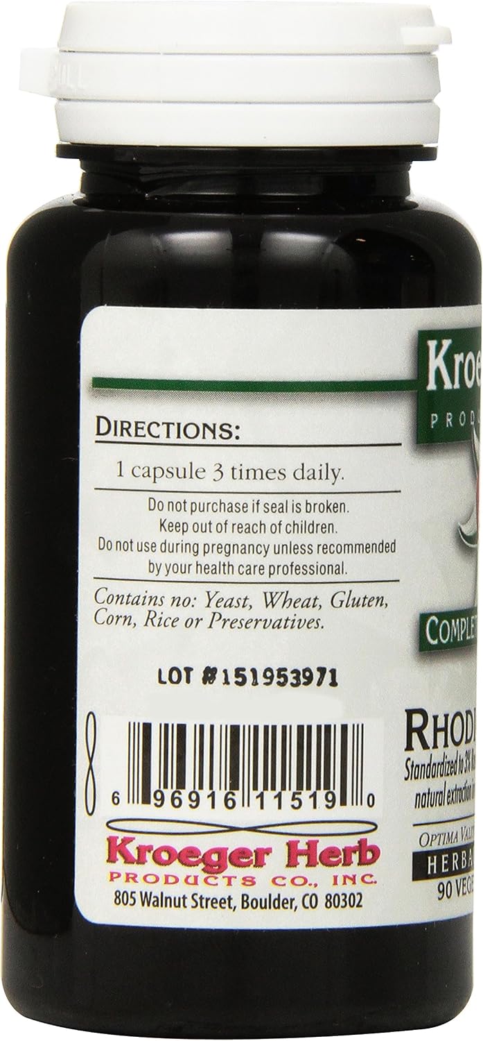 Kroeger Herb Rhodiola Rosea Vcaps, 90 Capsules - görsel 2