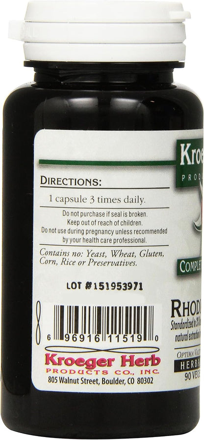 Kroeger Herb Rhodiola Rosea Vcaps, 90 Capsules