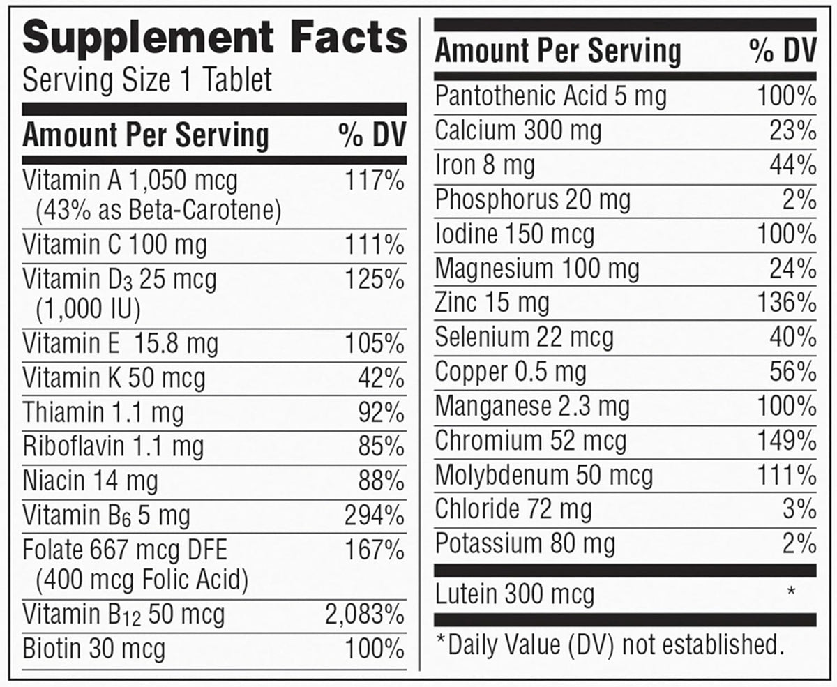 Centrum Silver Women's Multivitamin for Women 50 Plus - 100 Tablets - görsel 10