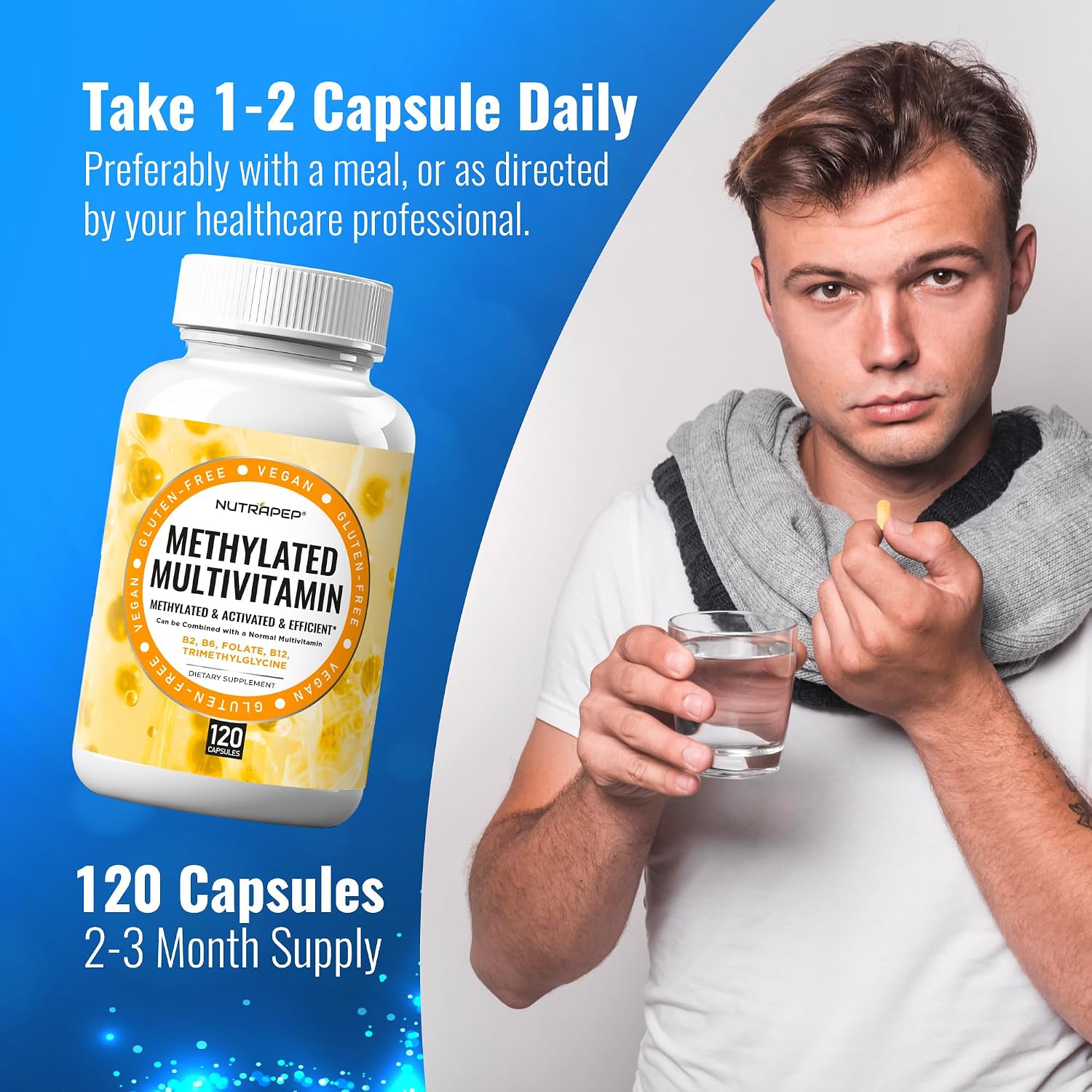 NutraPep Methylated Multivitamin with 5-MTHF and B-Complex - görsel 6