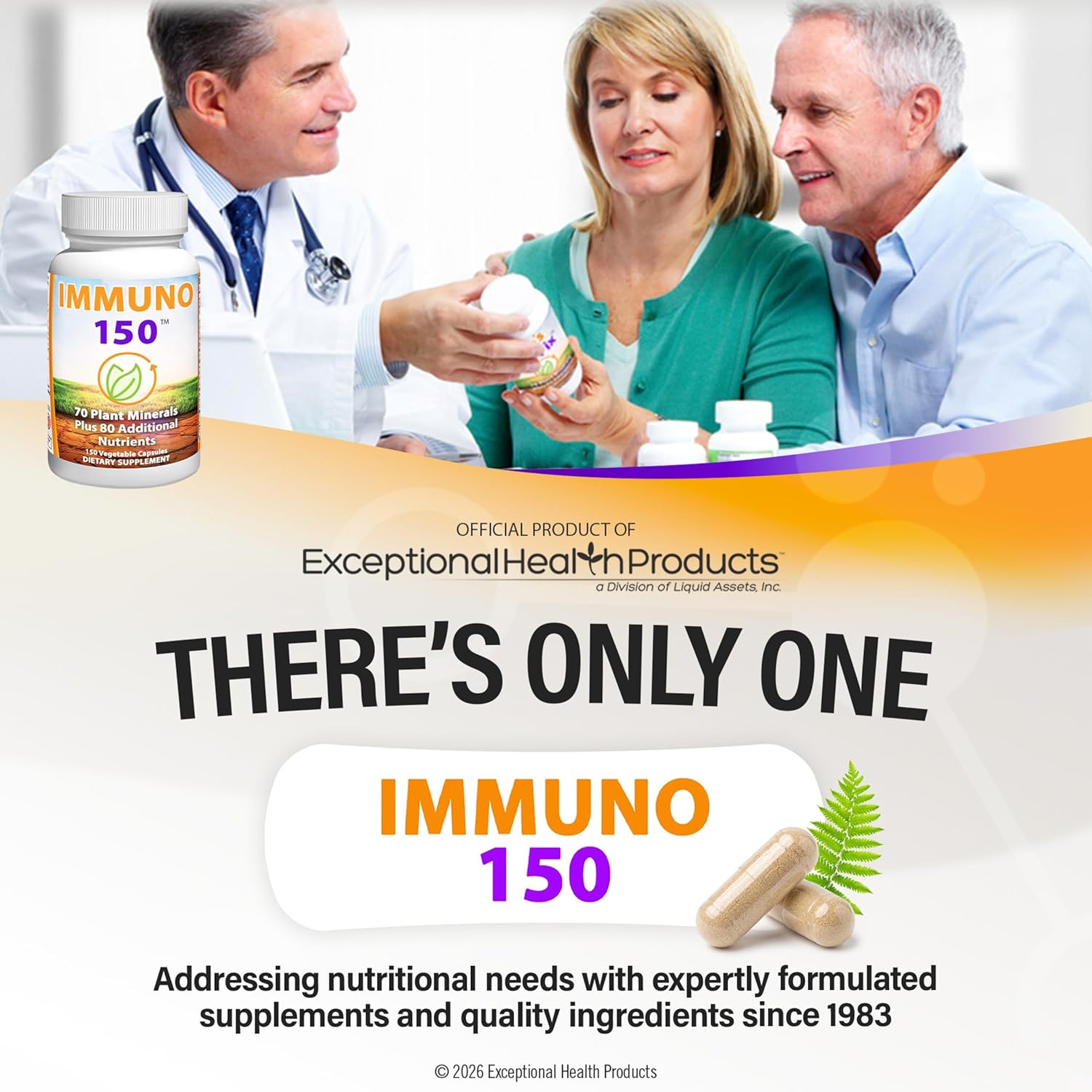 Immuno 150 – Immune Support Supplement with 70 Plant Minerals and 80 Nutrients (150 Vegetable Capsules) - görsel 6