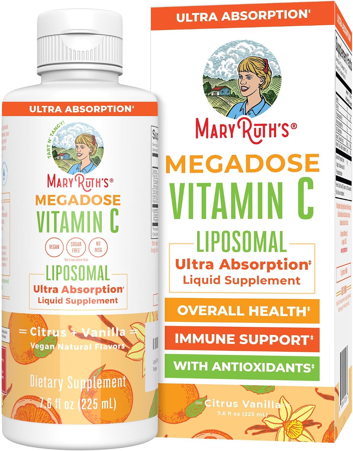 MaryRuth's Megadose Liquid Vitamin C Liposomal - 500 mg, 225 ml (30 Servings) - görsel 1