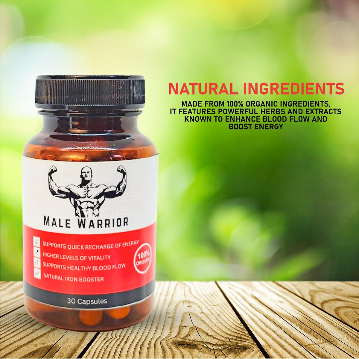 Male Warrior - 100% Organic Herbal Supplement by 26 Herb Maya - görsel 5