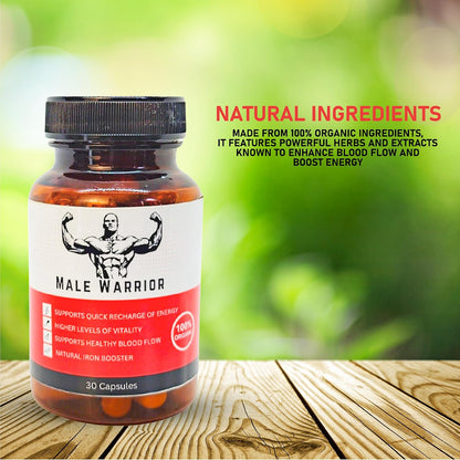 Male Warrior - 100% Organic Herbal Supplement by 26 Herb Maya