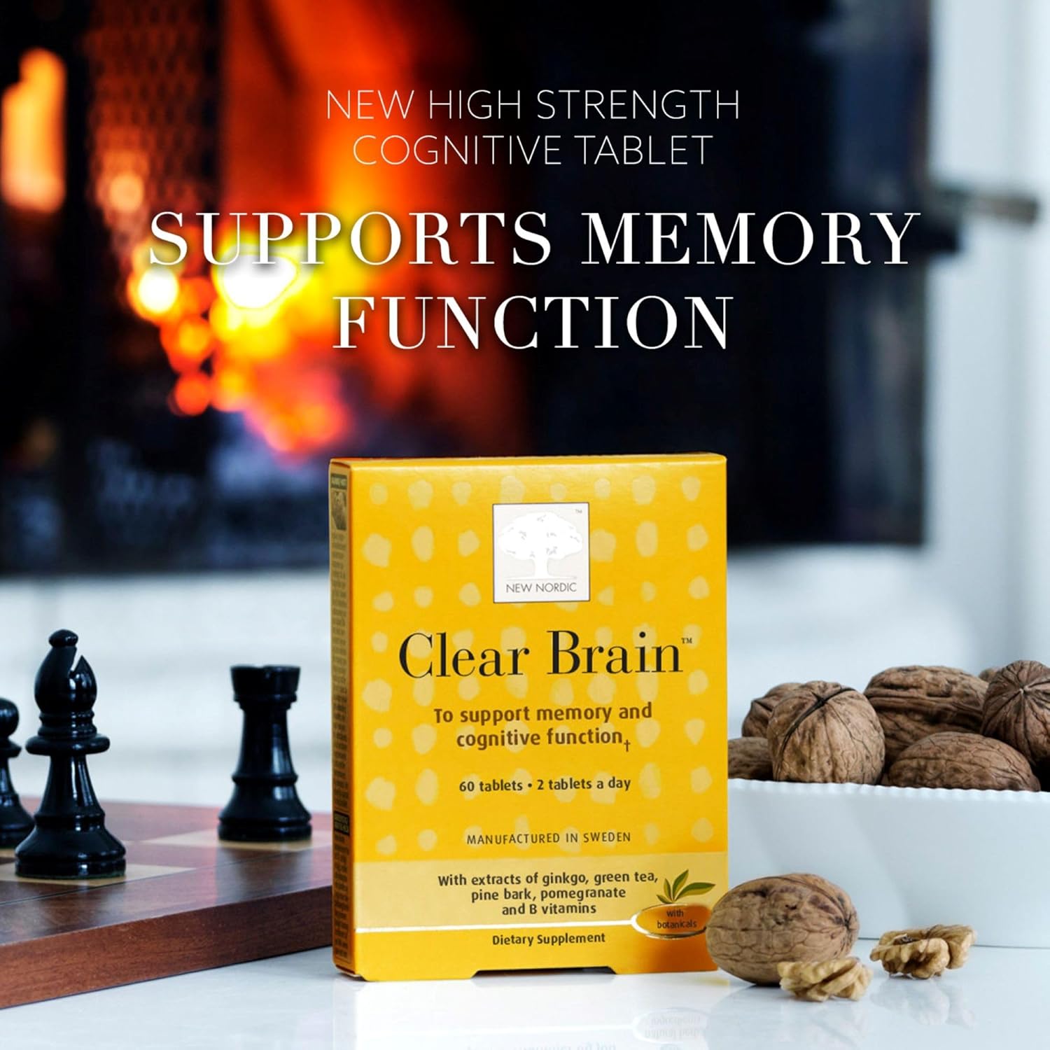 New Nordic Clear Brain Tablets - 60 Count - görsel 2