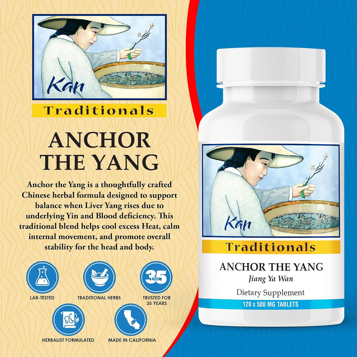 Kan Herbs Anchor the Yang 120 Tablets - görsel 2