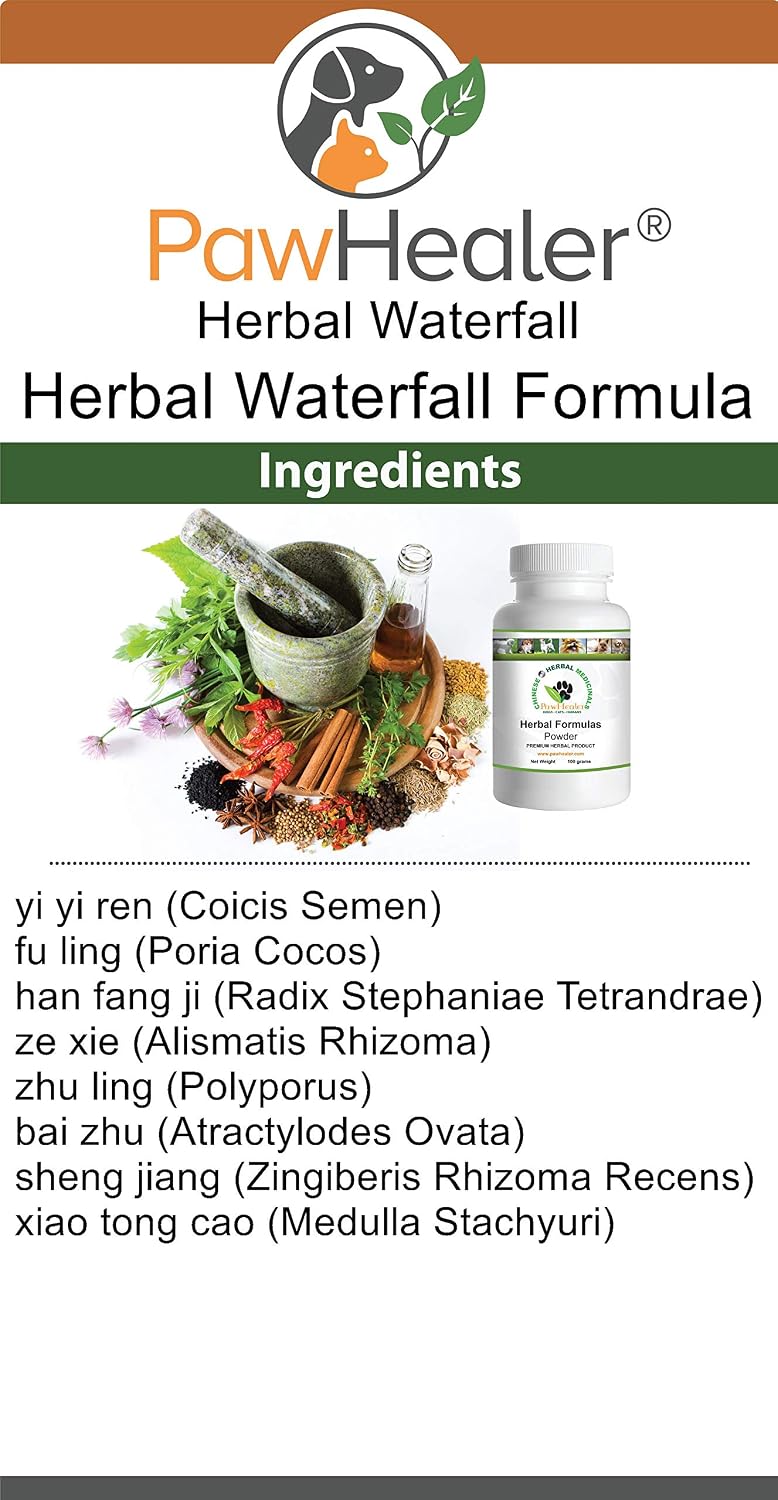 Water Retention Herbal Waterfall Formula - 100g - Herbal Powder for Dogs & Pets - görsel 2