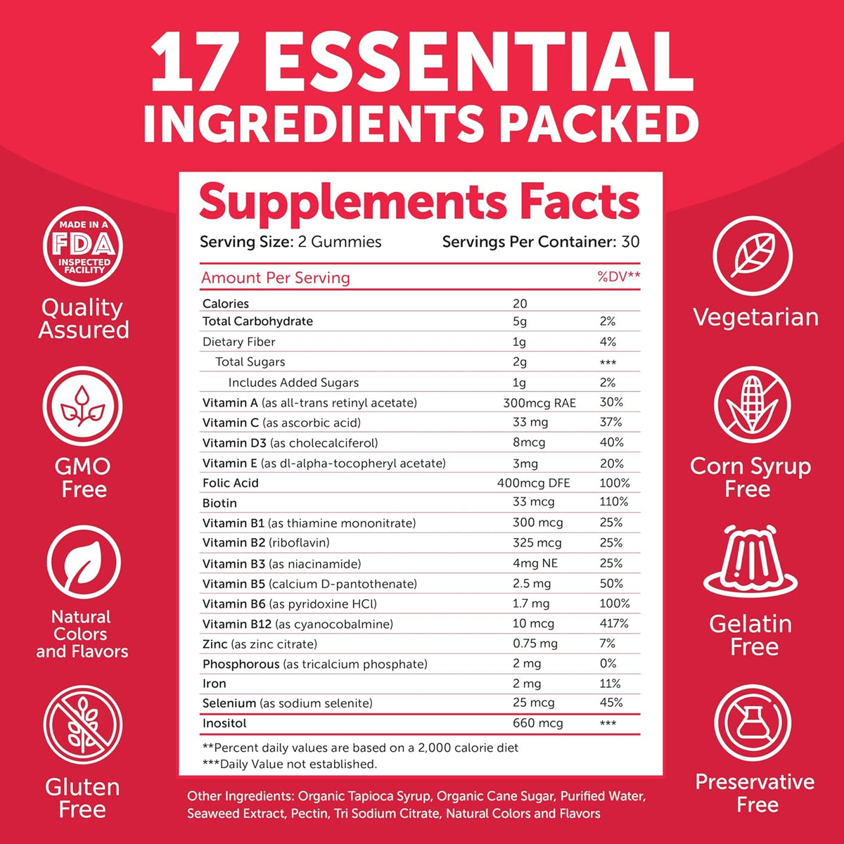 Lunakai 17-in-1 Prenatal Vitamins and Biotin Gummies Bundle - görsel 5