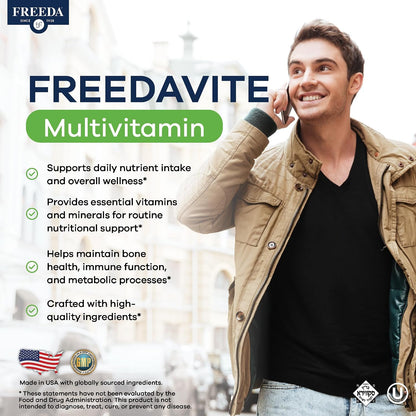 Freedavite Tiny Tablets – Moderate Multivitamin for Men and Women (100 Tablets)