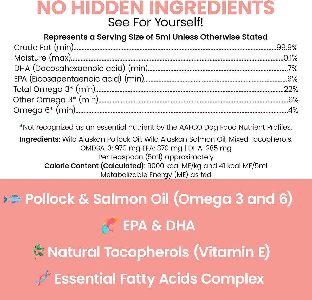 Wild Alaskan Salmon Fish Oil for Dogs - 473 – Heart Health: EPA and DHA are known to support cardiovascular – Image 2