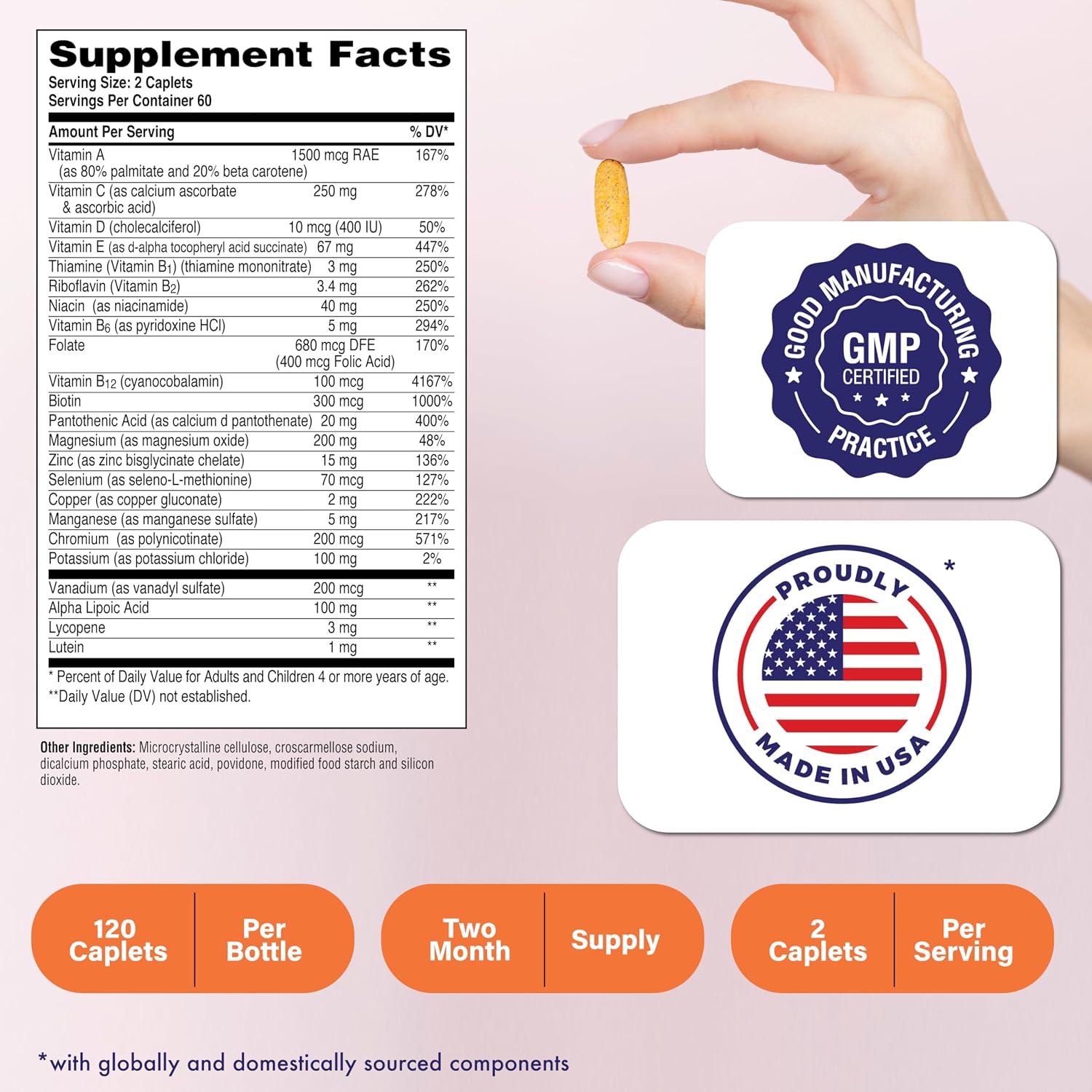 Health Thru Nutrition Ultra-Betic Multivitamin 120 Tablets | Supports Nerve, Vision, Energy | with ALA, Lycopene | Non-GMO, Clean Label | Third-Party Tested for Quality - görsel 2