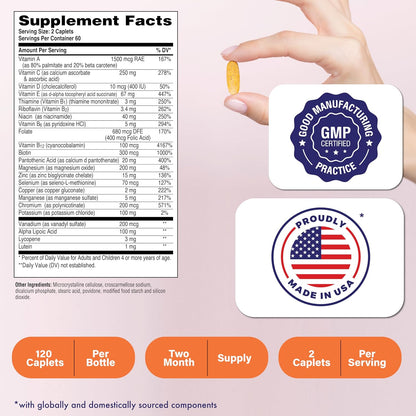 Health Thru Nutrition Ultra-Betic Multivitamin 120 Tablets | Supports Nerve, Vision, Energy | with ALA, Lycopene | Non-GMO, Clean Label | Third-Party Tested for Quality