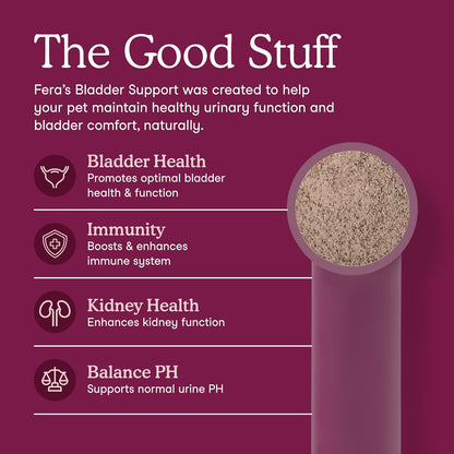 Fera Pets Bladder Support – Cranberry Supplement for Dogs and Cats, 60 Scoops
