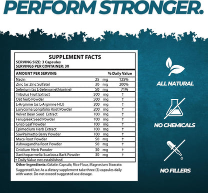 Virectin Loaded – Male Enhancement Supplement, 90 Capsules