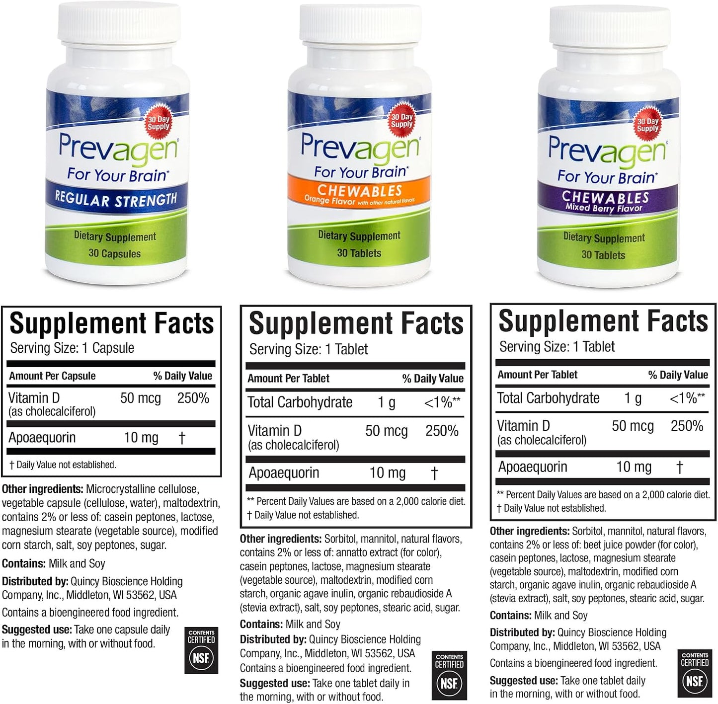 Prevagen Variety Pack: Brain Health Supplement with Apoaequorin + Vitamin D3 (90 Count, 3 Month Supply) - görsel 6