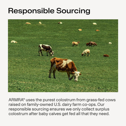 ARMRA Colostrum™ Powder | Blood Orange | Gut Health and Bloating | Skin and Hair | Immunity | Keto, Gluten and Fat-Free | 30 Servings