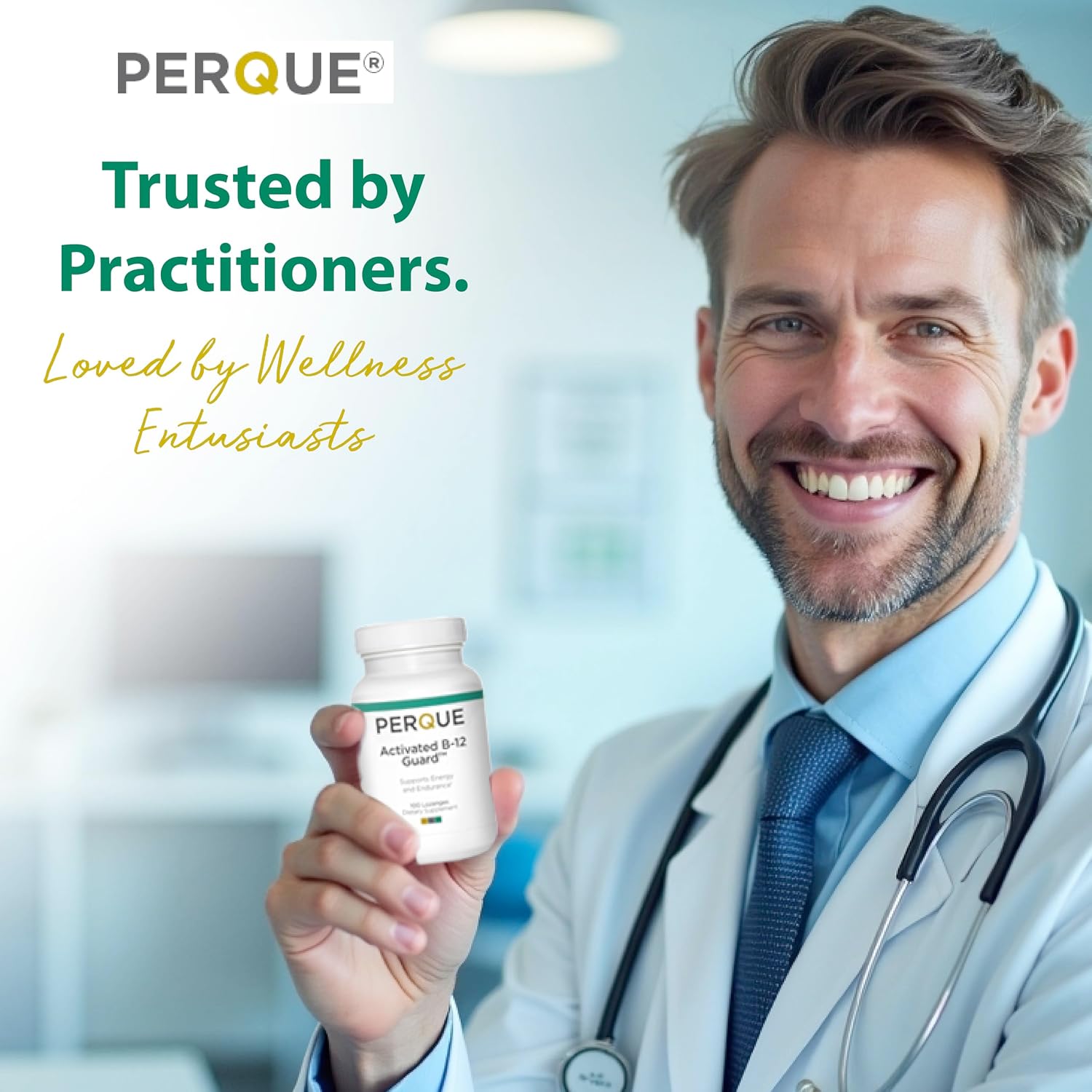 Perque Activated B-12 Guard - 2000 mcg, 100 Lozenges - görsel 3