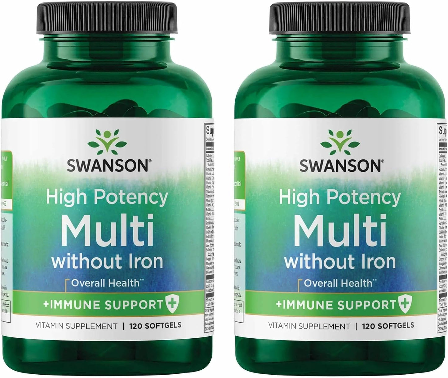 Swanson Multi Without Iron Daily Multivitamin - Complete Mineral and Vitamin Formula (120 Softgels, 2 Pack) - görsel 1